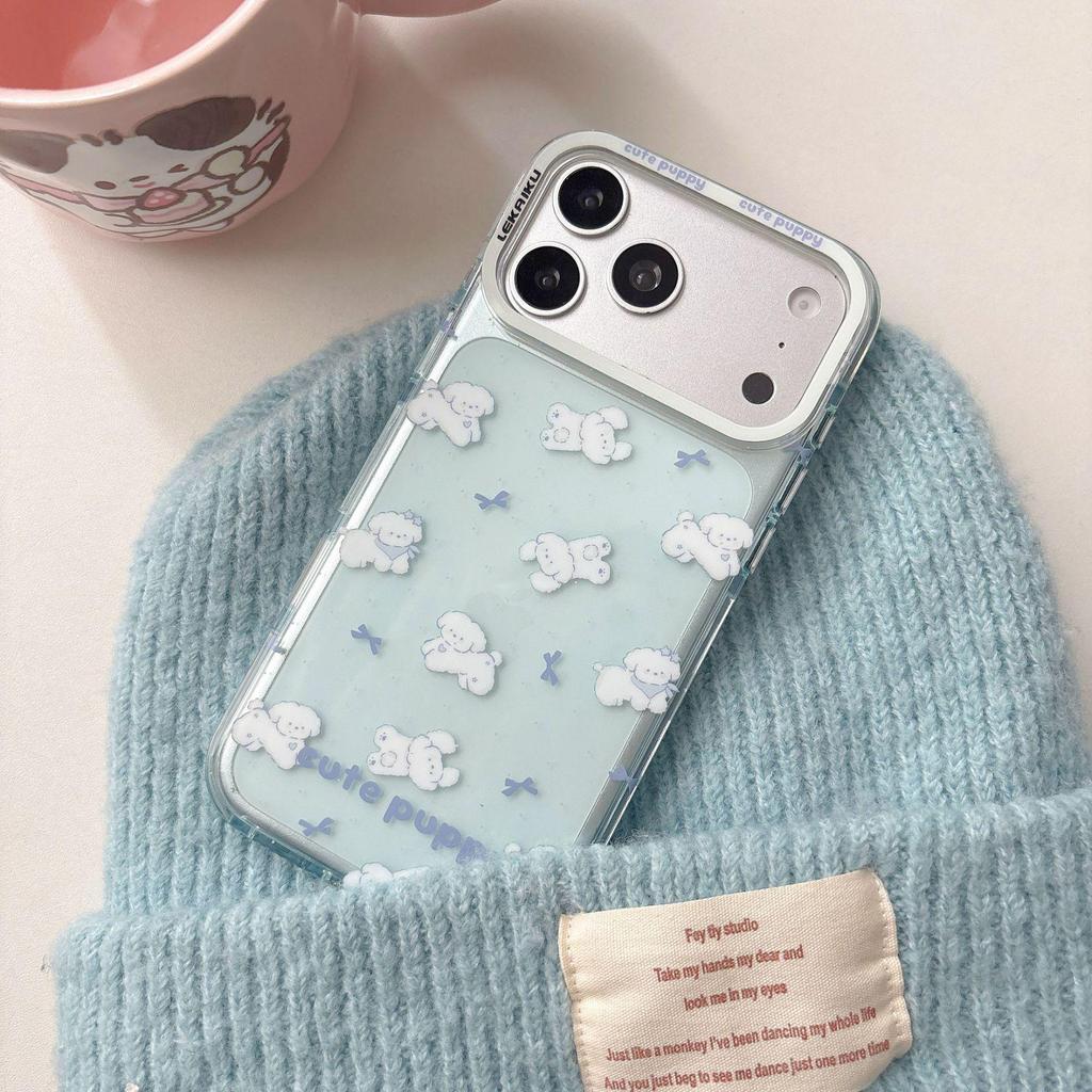 Trendy Brand IMD Side Face Series Cute Cartoon Puppy Drop-Proof Phone Case for iPhone 17 Pro Max