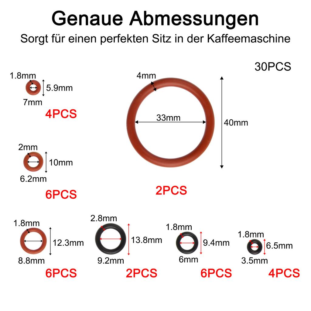 For SAECO Coffee Machine O Rings 30 Piece Compatible with Various Models