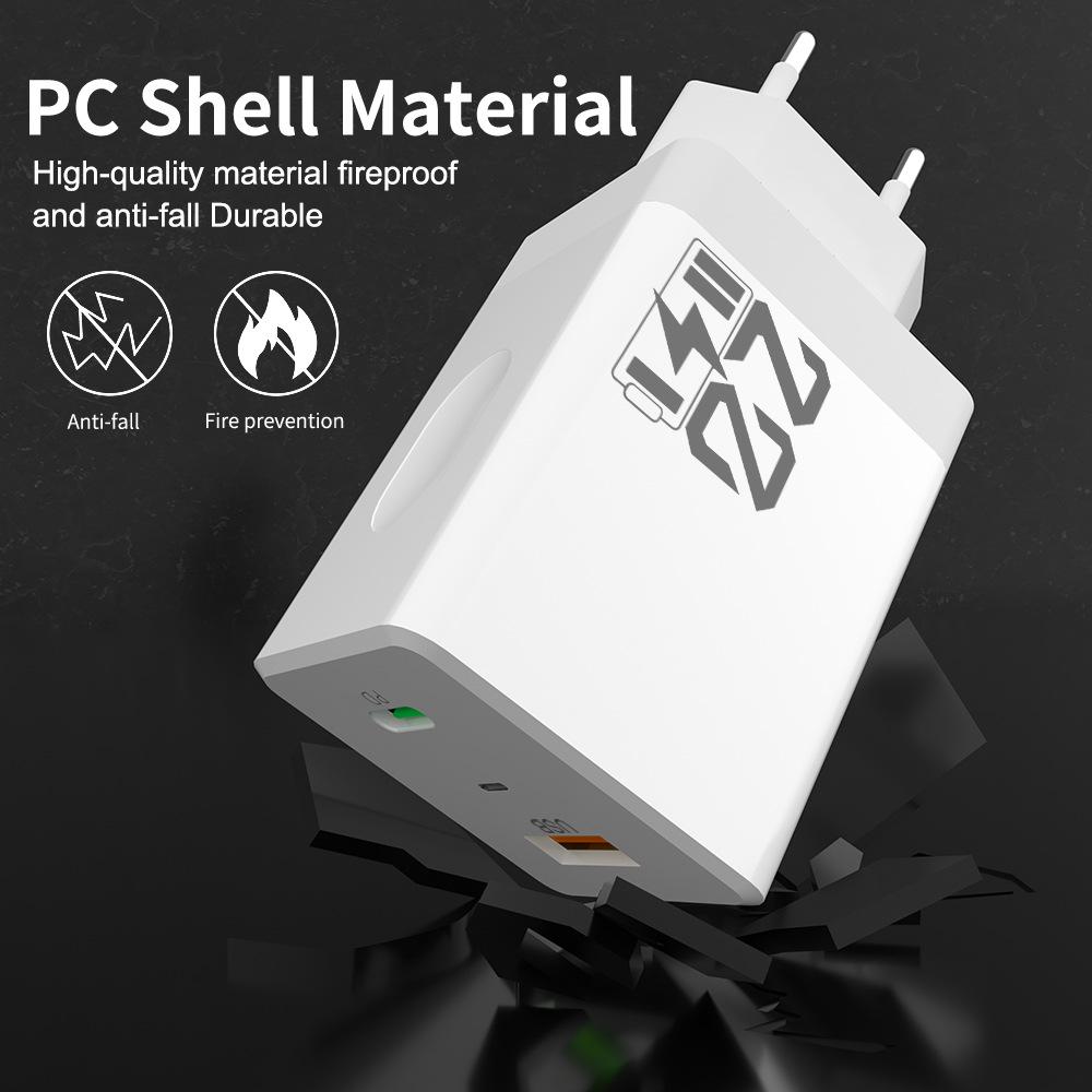 22 Battery Appearance Dual USB 2.4A Mobile Charger with US/EU/KR/UK Adapters