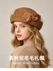 National Style Silk Hemp Pearl Flower Beret Children Autumn and Winter Australian Wool Felt Hat Heavy Industry Double Mode Mesh Top Hat