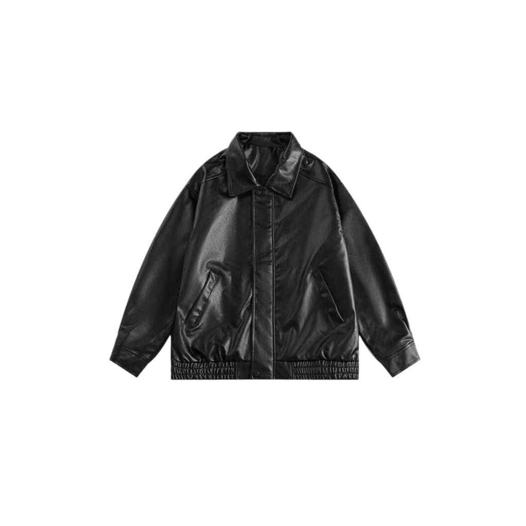 European and American street trend leather jacket men's tide ruffian handsome pilot PU leather jacket couple coat