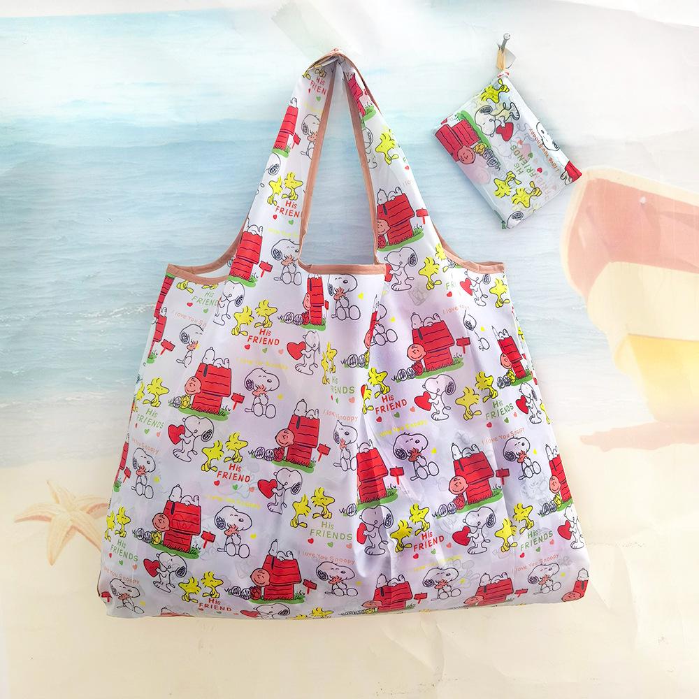 Eco-friendly Foldable Shopping Bag – Japanese & Korean Cartoon Design, Portable and Sturdy