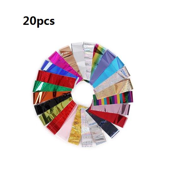 

10/20/50 шт голографические лазерные наклейки для переноса ногтей фольга для дизайна ногтей Decoraiton 20 sheets