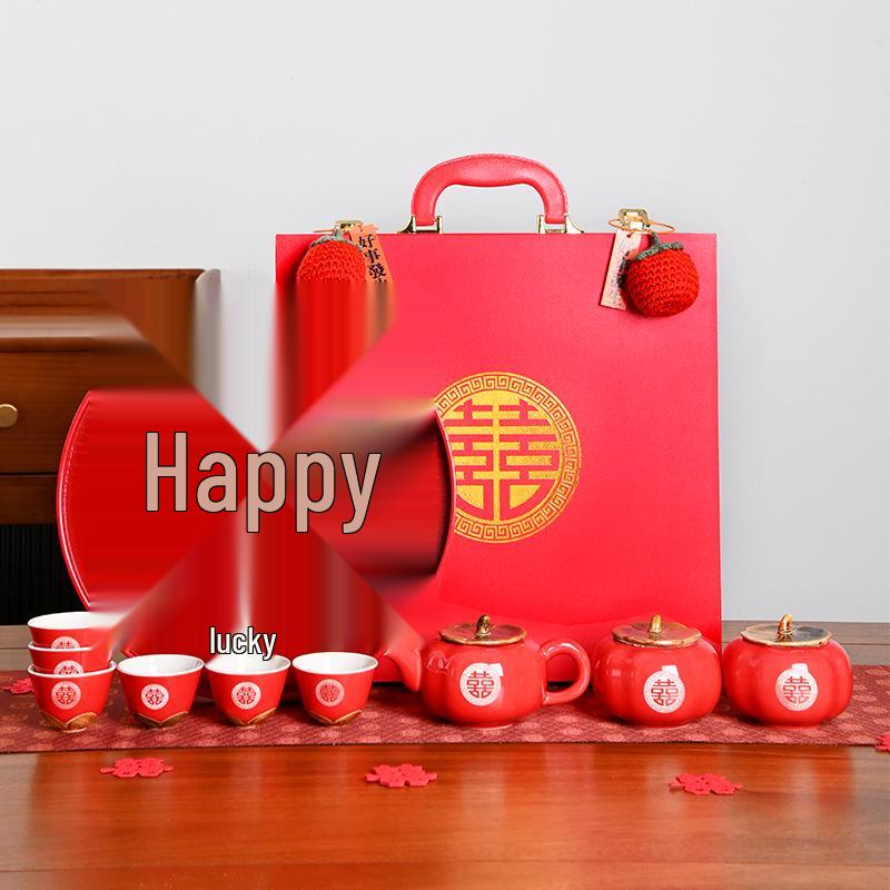 

Creative Tea Set Gift for Newlywed Couples: Perfect for Weddings, Engagements, Brides, or Best Friends.