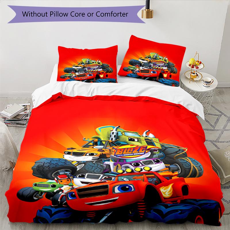 3pcs Truck Bedding Set Duvet Cover Closure Includes 1 Duvet Cover & 2 Pillowcases, Soft and Comfortable for All Seasons.