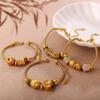 Retro-Stil DIY Schneeflocke Hohl Diamant Anhänger Armband Edelstahl High-End Gold Perlen Armband