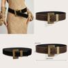 Fashion Riveted Waist Belt With Alloy Closure For Trendy Outfits