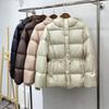 Down Jacket Women's High-end Hooded Waist and Thin Autumn and Winter New Cloud Puff Duck Down Medium and Long Fashion Temperament Coat