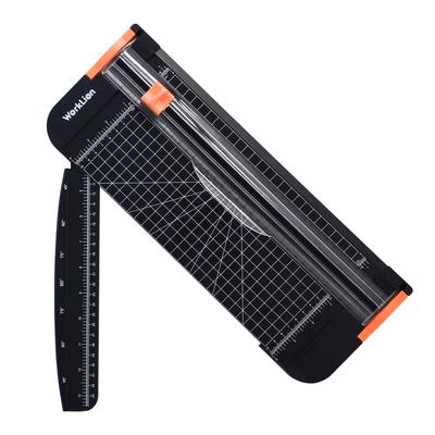 WORKLION Paper Cutter: Paper Trimmer Lightweight Mini Cutting Machine Compatible with A4 A5 Paper Photo Coupon Label Card Cutting with Ruler (Black)