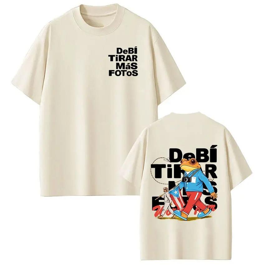 Fashion Hip Hop Short Sleeve Tshirt Rapper Bad Bunny T Shirt Debi Tirar Mas Fotos DTMF Tshirts Unisex Women Casual Clothing