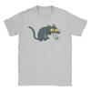 Cat with Hairball T Shirt for Unisex WoUnisex Pure Cotton Novelty TShirts O Neck Itchy And Scratchy Show Tees Short Sleeve Top Summer