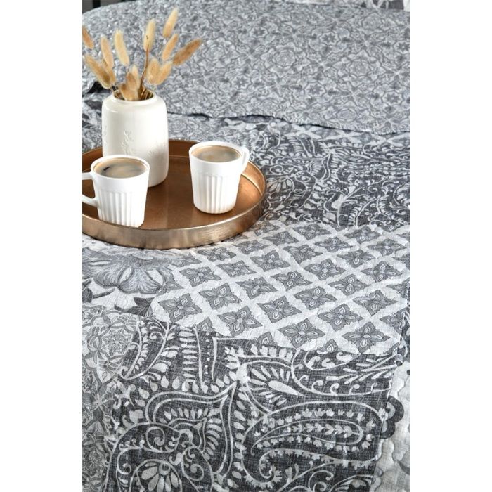 Couvre lit + taies 260 x 240 cm floral Octavie