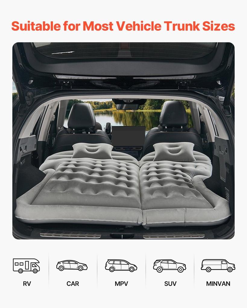 Car Air Mattress Inflatable Car Camping Travel Sleeping Bed SUV MPV Sedan