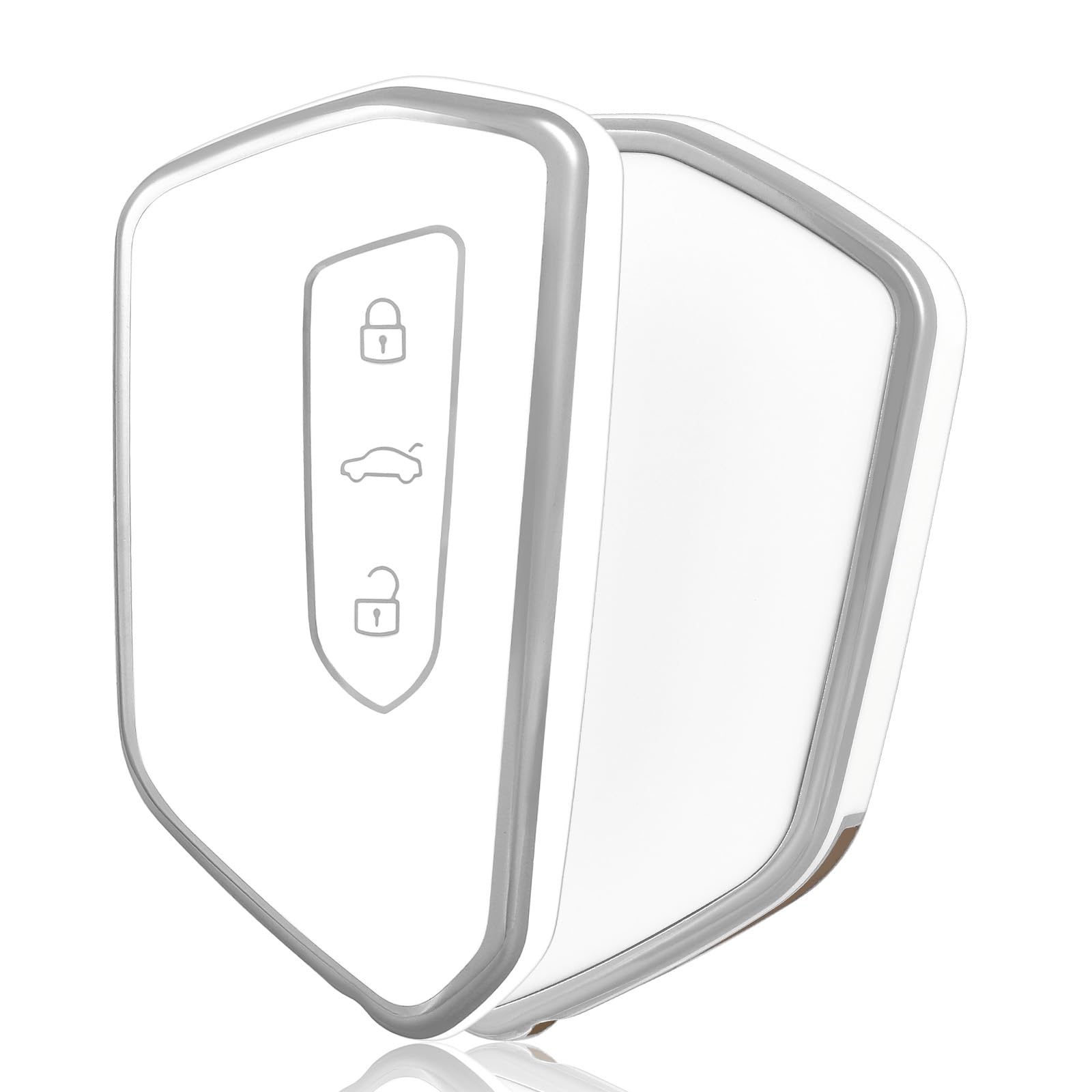 

В ПУТЬ Чехол для ключей, ТПУ Чехол для ключа автомобиля, Оболочка для ключа, Совместимый, Новый VW белый