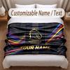 Brisbane Broncos Printed Flannel Blanket Custom Name Text Soft Warm Throw For Bedroom Holiday Gift