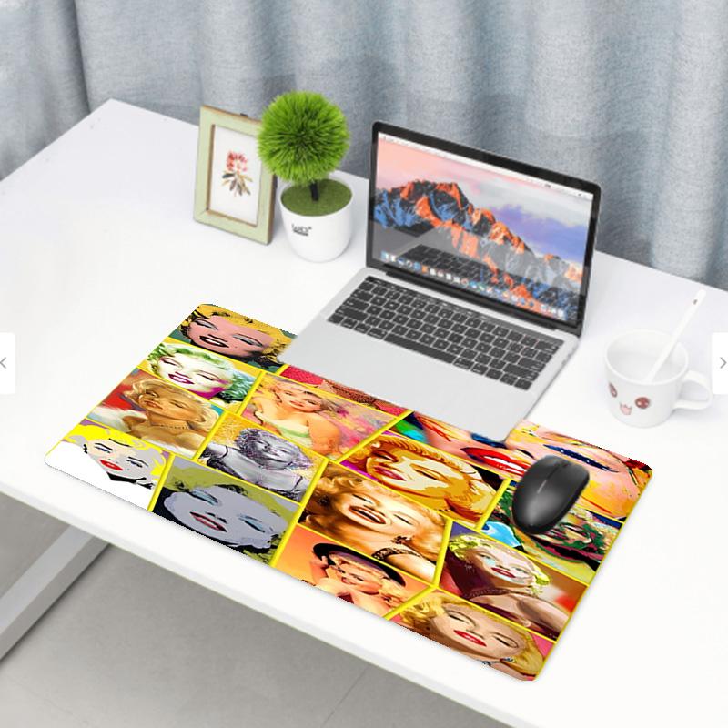Marilyn Monroe Print Mouse Pad, Anti‑Slip Desktop Keyboard Mat, for PC Laptop Gaming Working Daily Use, Cool Festival Surprise Gift