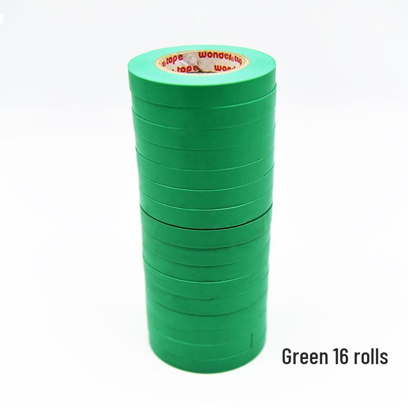 Waterproof Electrician's Insulating Tape, 15m, Wear-Resistant, Available in Red, Yellow, Blue, Green, Black, and White, Width Options: 10/30/50mm