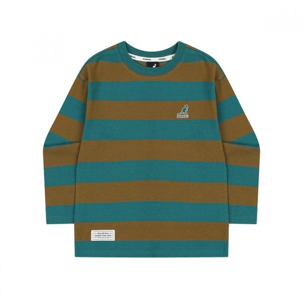 Kangol Kids Border STripe T shirT Green Rc 0210 painted/110