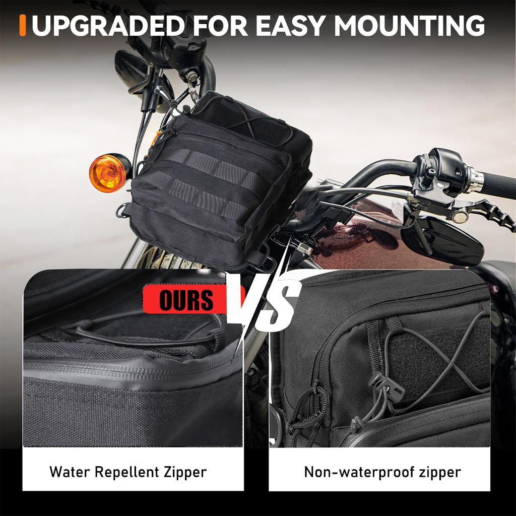 Universal Motorcycle Sissy Bar T-Bar Handlebar Bag Travel Pouch Bag For Harley Touring Softail Sportster Handle Bars Bags