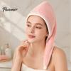 Bathroom Essentials for Hair Reversible Towel Wrap, Microfiber Turban with Button, Quick Dry, Thickened Drying Hat Absorbent Anti-frizz Women