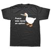 Mess With The Honk You Get The Bonk Funny Goose Print T Shirts Cartoon Unisex Clothing Short Sleeve Anime Unisex Tee Shirts