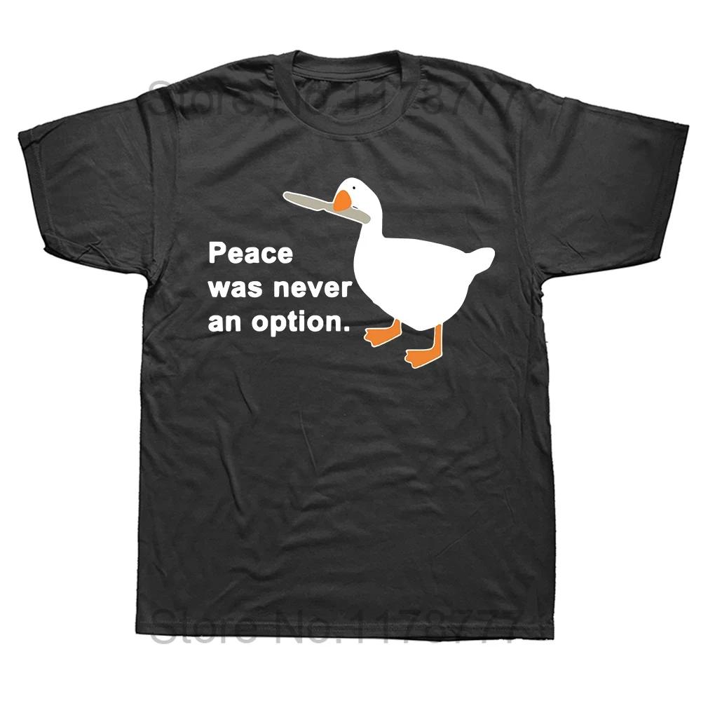 Mess With The Honk You Get The Bonk Funny Goose Print T Shirts Cartoon Unisex Clothing Short Sleeve Anime Unisex Tee Shirts