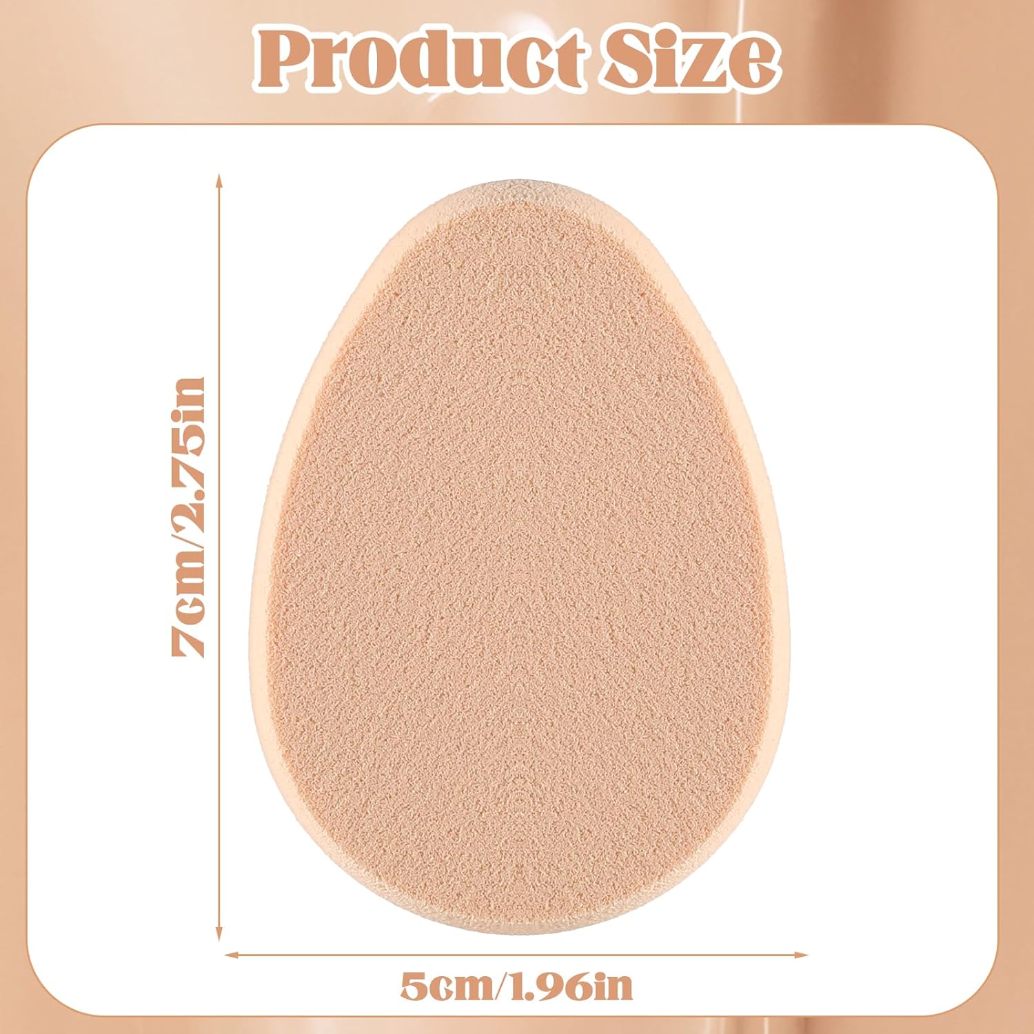 6 Pcs Flat Makeup Sponge, Beige Smooth Makeup Sponges Cushion Foundation Puff Make up Cushion Make up Applicator Sponge for Natural and Easy Soft