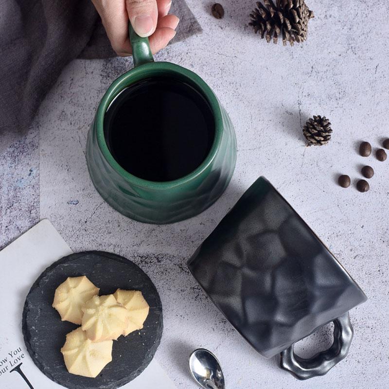 Japanese Retro Style Ceramic Water Cup With Handle Creative Personality Coffee Cup High Quality Green Tea Matcha Tea Mug