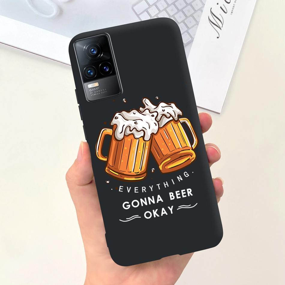 For Vivo V21e Case Vivo V21E 4G V 21E V2061 Lovely Cartoon Candy Color Soft Silicone TPU Phone Back Cover