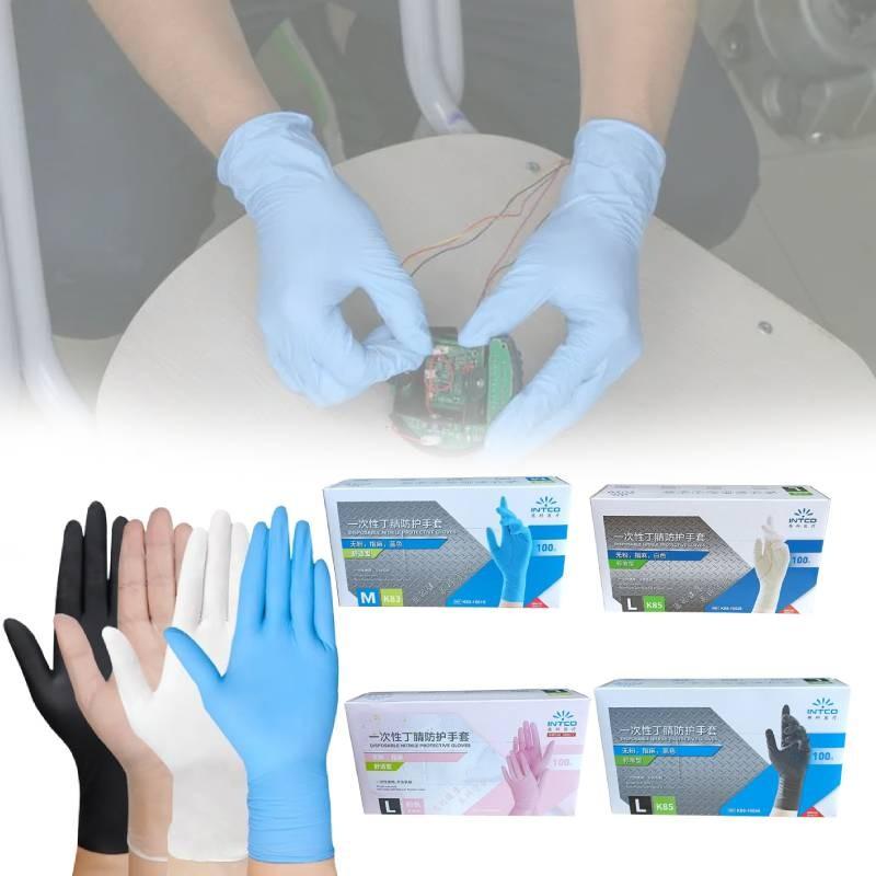 Gants Jetables Noirs en Nitrile de Haute Qualité Qualité Alimentaire Pour les Tâches de Nettoyage en Cuisine et au Barbecue