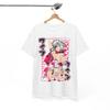 NieR Automata 2B Anime Girl Graphic T-Shirt Y2K Heart Background White Unisex Casual Women And Men T-shirts