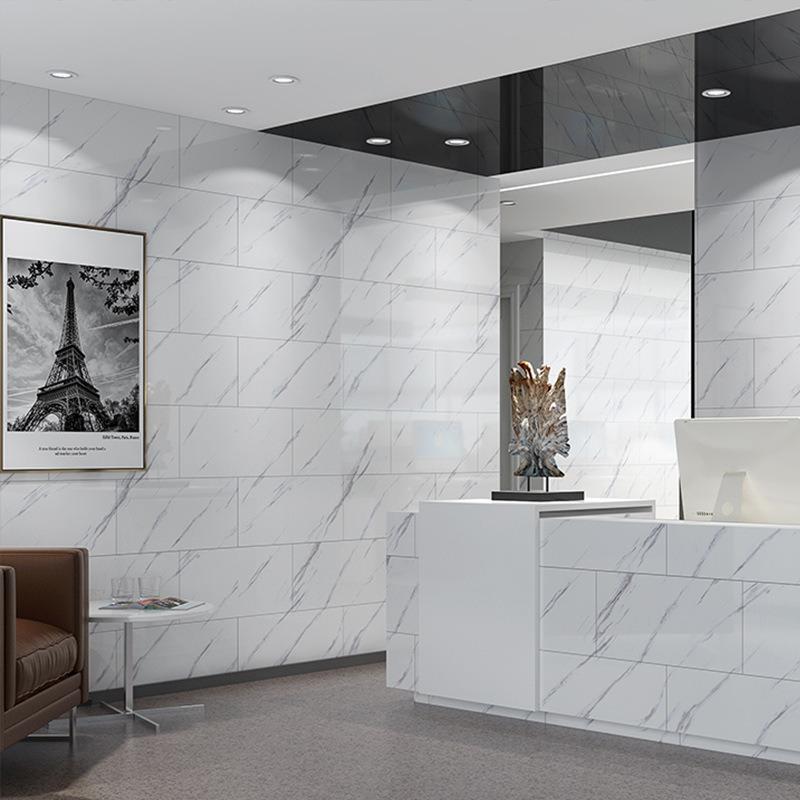 Thick Imitation Marble Self-Adhesive Floor Stickers Wall Tiles Non-Slip Waterproof Vinyl Sticker for Kitchen Bathroom Renovation