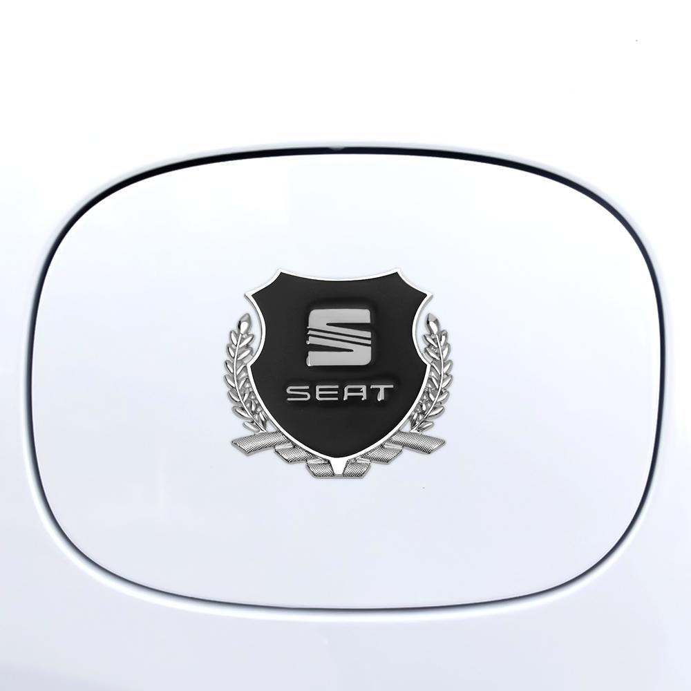 ydsh2 2Pcs Car Styling 3D Metal Logo Body Fender Side Window Wheat Ear Stickers For Seat FR Leon lbiza Ateca Arosa Exeo Cupra Toledo