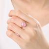 Lindon Classic Copper Alloy Zircon Ring Ladies Jewelry Wedding Promise Party Gift