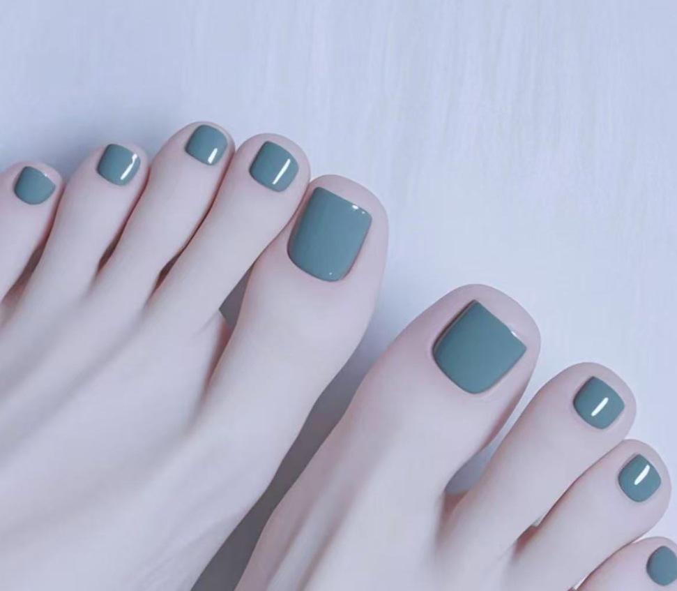 

Waterproof French Toe Nail Art Stickers: Detachable False Nail Tips