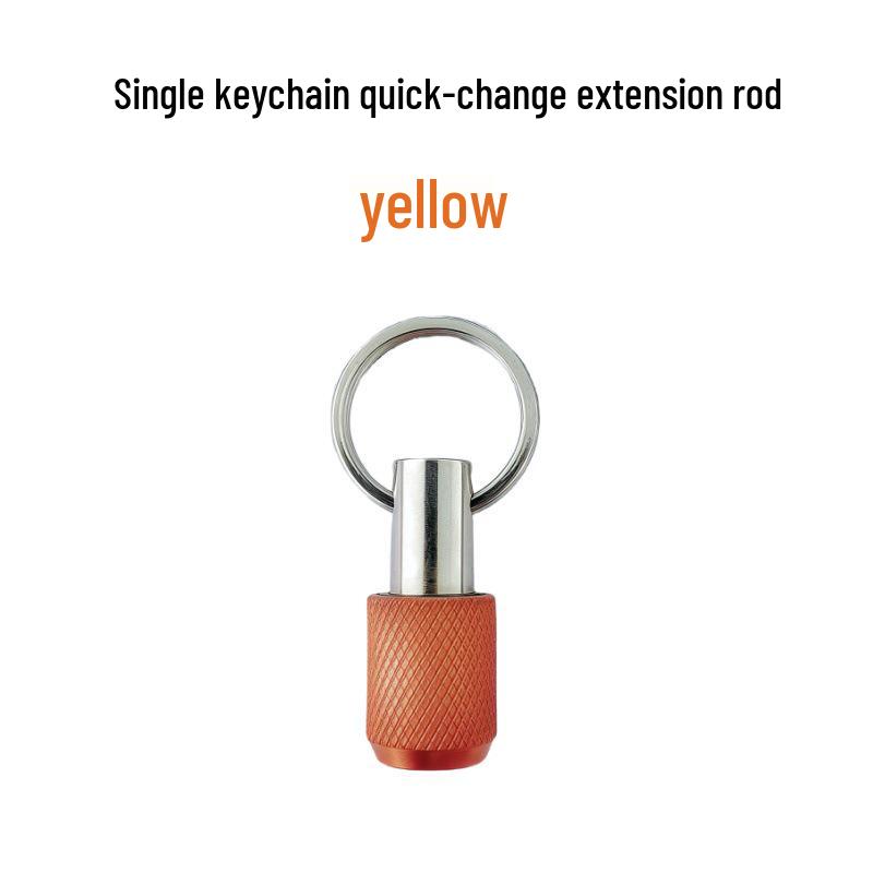 5-Piece Colorful Keychain 1/4" Hex Shank Quick Release Extension Rod with Carabiner