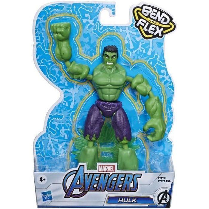 Figurine articulée hulk bend and flex de 15 cm flexible - marvel avengers - à partir de 6 ans
