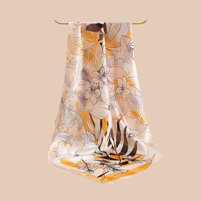 100% Real Silk Square Scarf For Women Print Bandana  New Natural Pure Silk Headscarf Small Suqare Silk Kerchief 68x68cm