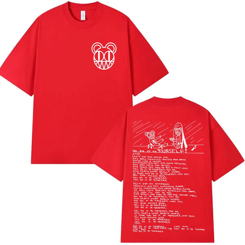 Rock Band  Radiohead Tour 2025 Album T Shirts Men Women Retro Fashion Short Sleeve T Shirt Casual Oversized 100 Cotton TShirts S