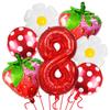 Fruit Series Gradual Change Strawberry Balloon Set Hawaiian Party Decoration Anniversary Decoration Birthday Balloon