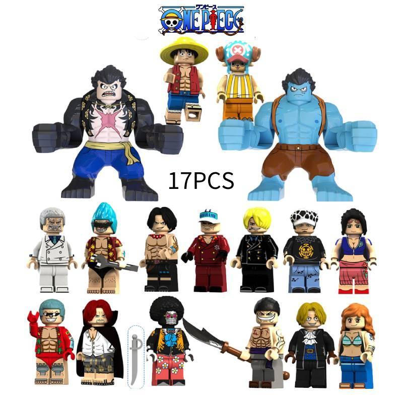 One Piece Pirate King Collectible Toy Set Shanks Whitebeard Ace Sabo Nightmare Luffy And Monkey D. Luffy Building Blocks