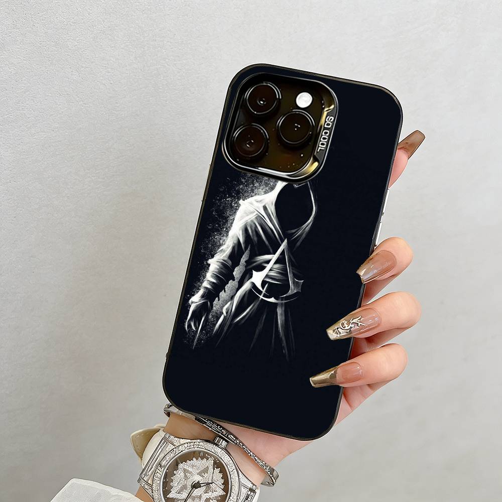 Ezio Auditore da Firenze Phone Case For iPhone 17,16,15,14,13,12,11 Plus,Pro Max,XS,Colored Silver Plated Inside Cover