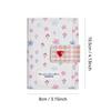 Cute Floral Coin Purse Heart Snap Button PU Leather Trifold Wallet Mini Portable Women Wallet
