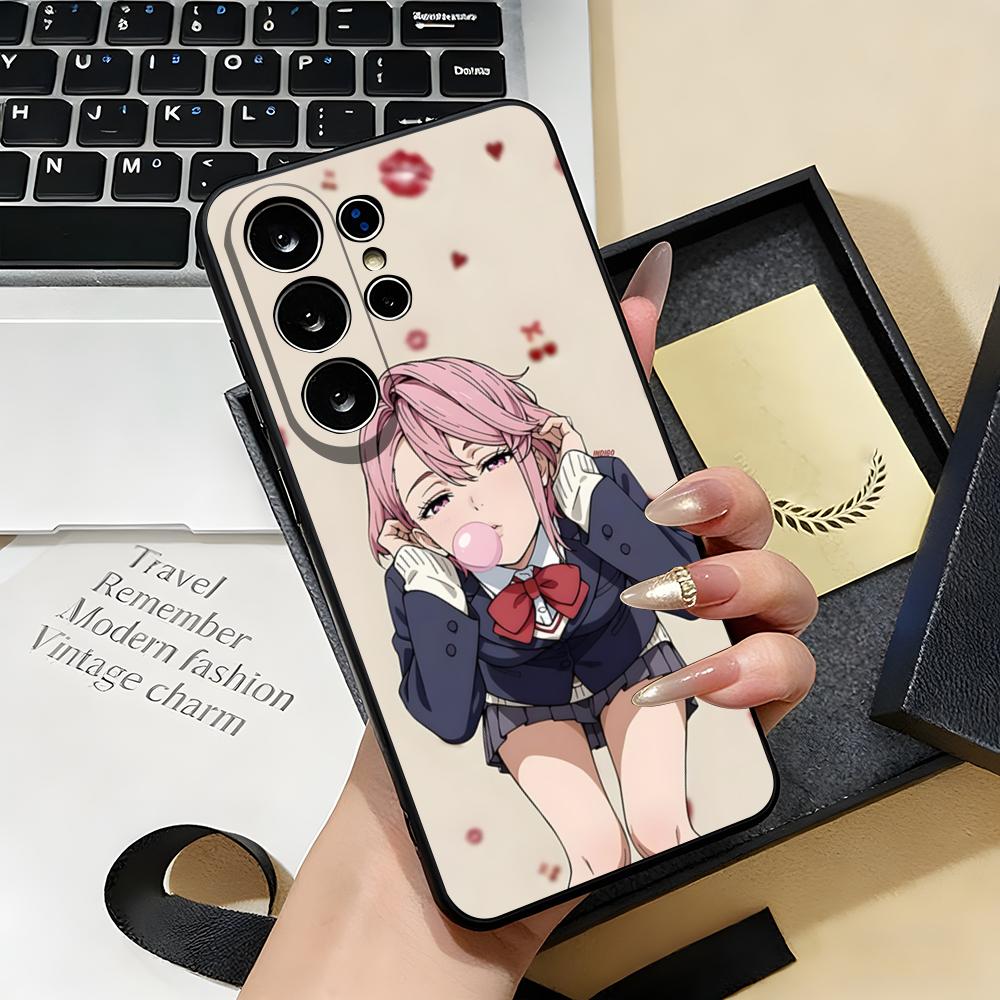 ANIME D-Dandadans Phone Case For Samsung S26 S25 S24 FE S23 S22 S21 Plus S20 Ultra Note20Ultra Black Soft Shell