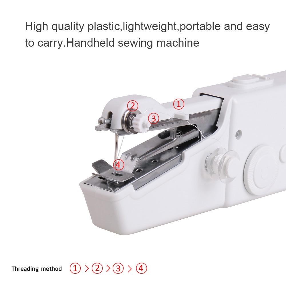 Portable Handheld Sewing Machines Kit Stitch Sew Needlework Cordless Clothes Fabrics Electric Sewing Machine with 27PCS Sewing
