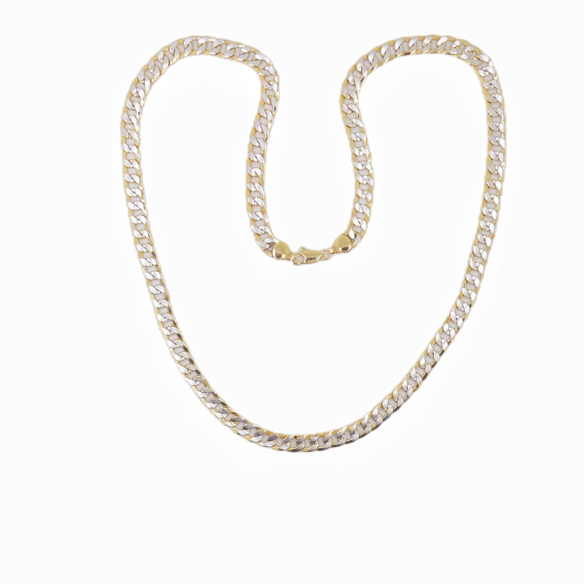 

Трехцветная кубинская цепочка 7,5 мм, браслет-ожерелье