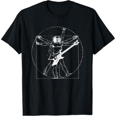 Vitruvian Man Guitar Player Da Vinci Guitarist T-Shirt