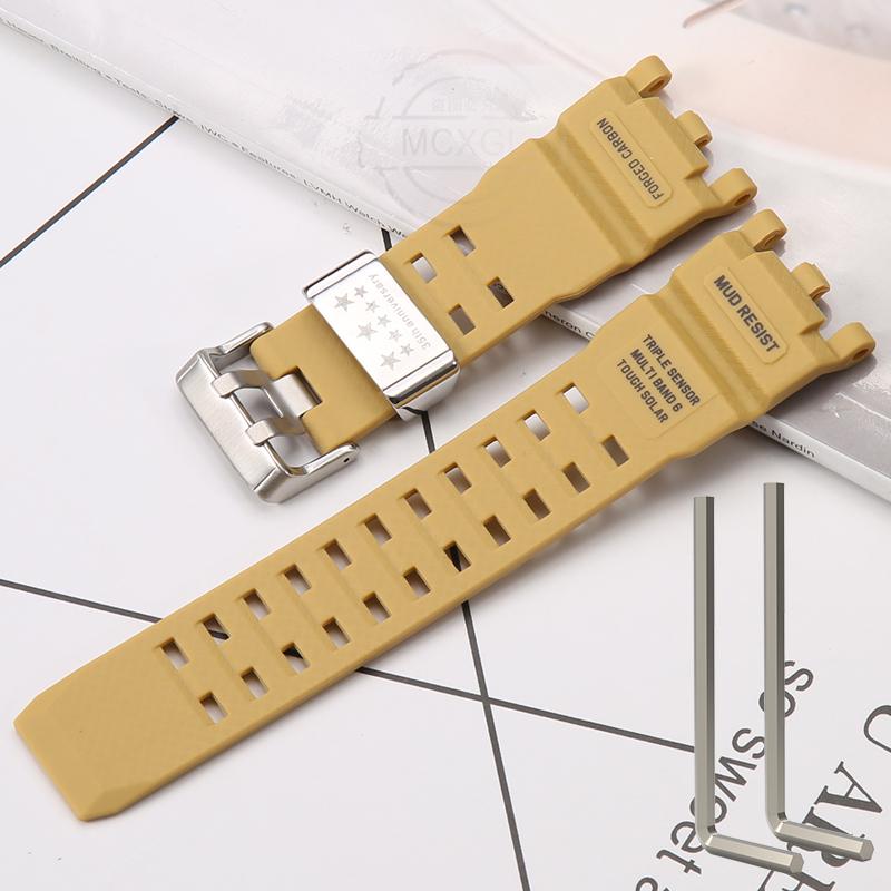 Resin Strap Suitable For Casio GWG-2000 GWG-2040 Men's TPU Sports Waterproof Watch Accessories Wristband Bracelet
