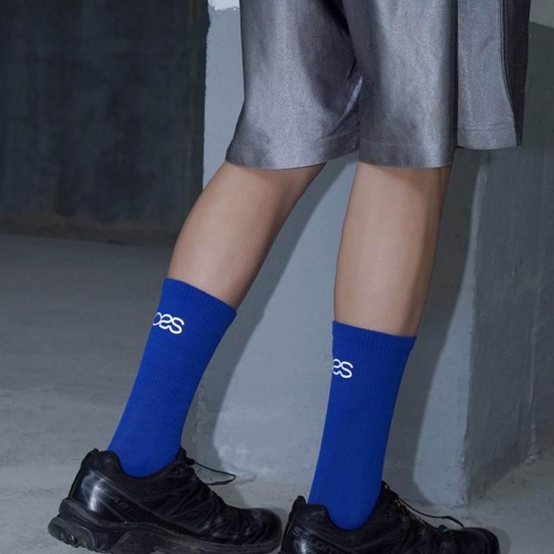 STUDIO SOCKSTOP OOSS Men's Reflective Running Crew Socks Blue