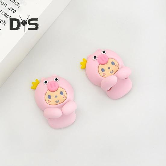 2Pcs Silicone Cable Organizers Multipurpose Wire Management Clips Cute Animal Design Adhesive Cord Holders